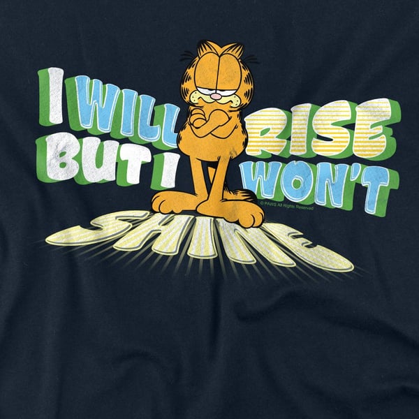 Garfield Unisex Adult Rise Not Shine T-Shirt
