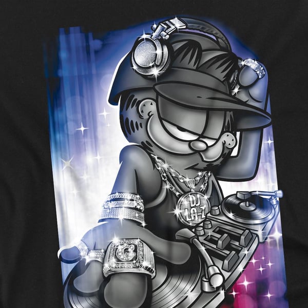 Garfield Unisex Adult DJ Lazy T-Shirt