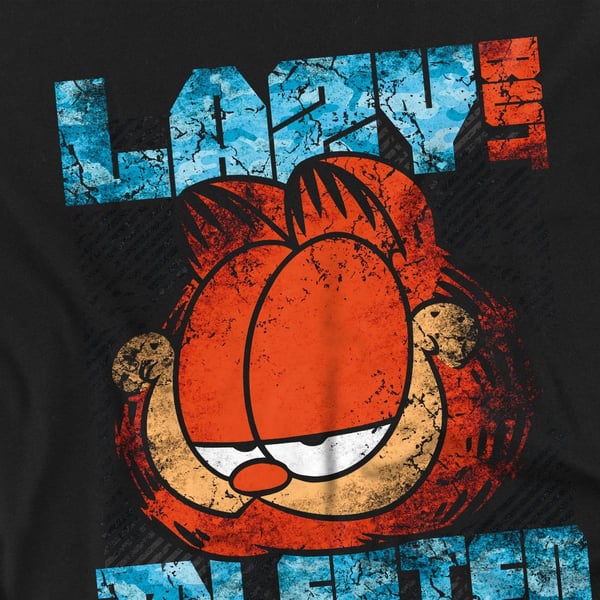 Garfield Unisex Adult Lazy But Talented Distressed T-Shirt
