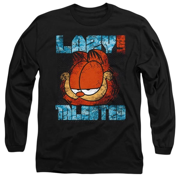 Garfield Unisex Adult Lazy But Talented Distressed T-Shirt
