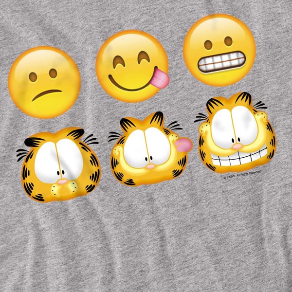 Garfield Unisex Adult Emoji T-Shirt