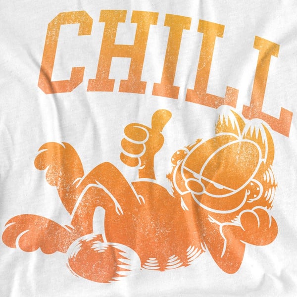 Garfield Unisex Adult Chill Neon T-Shirt