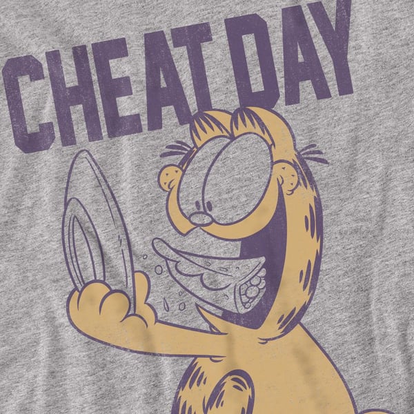 Garfield Unisex Adult Cheat Day T-Shirt