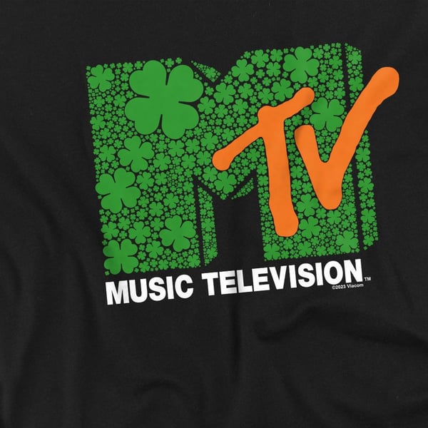 MTV Unisex Adult Shamrock Logo St Patricks Day T-Shirt