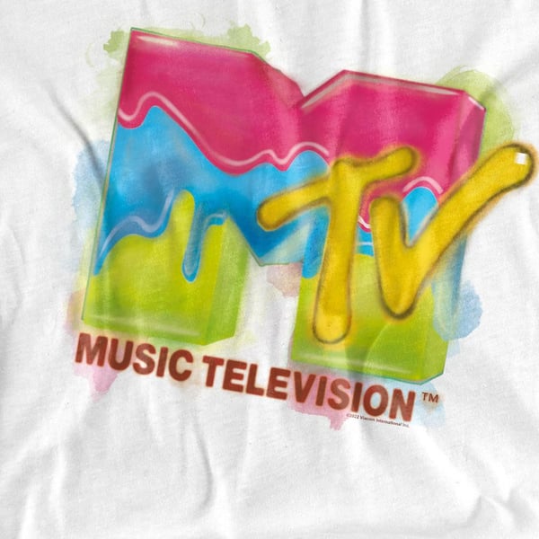 MTV Unisex Adult Paint Logo T-Shirt