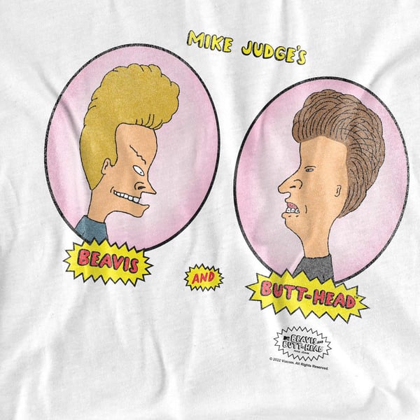 Beavis & Butthead Unisex Adult Heads In Ovals T-Shirt