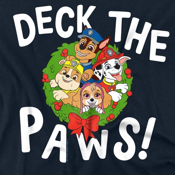 Paw Patrol Unisex Adult Deck The Paws Christmas T-Shirt