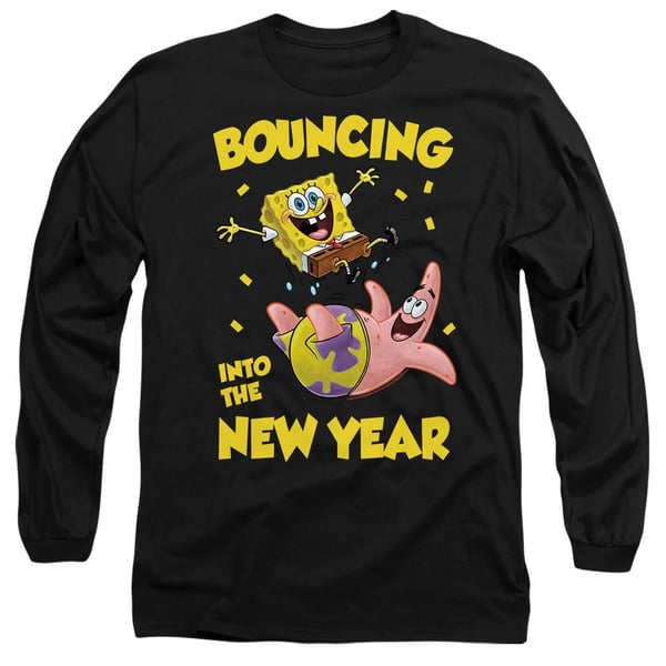 SpongeBob SquarePants Unisex Adult Bouncing Into The New Year T-Shirt