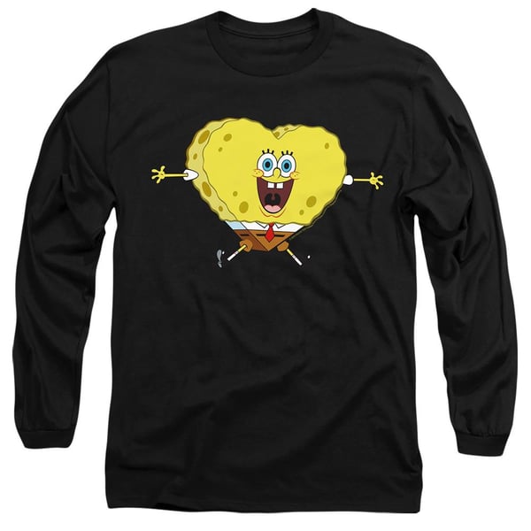 SpongeBob SquarePants Unisex Adult Heart-Shaped Sponge Valentine`s Day T-Shirt