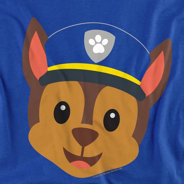 Paw Patrol Unisex Adult Chase Emoji T-Shirt