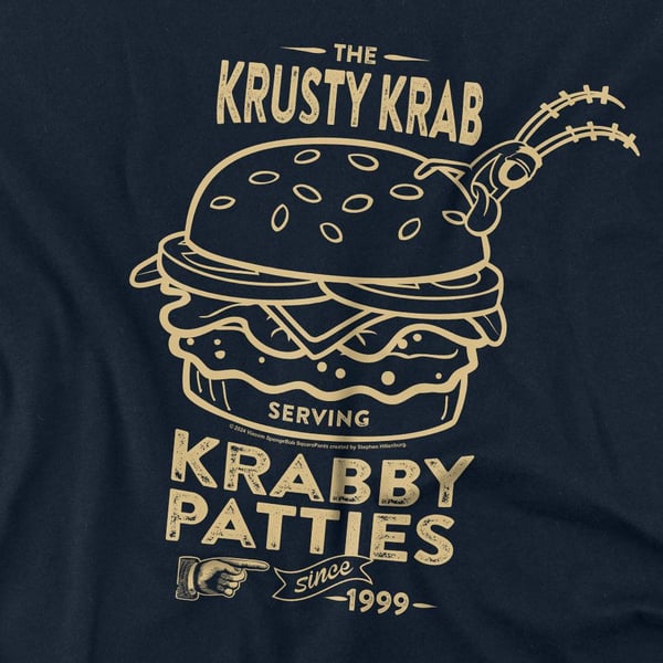 SpongeBob SquarePants Unisex Adult The Krusty Krab Shock Mono T-Shirt