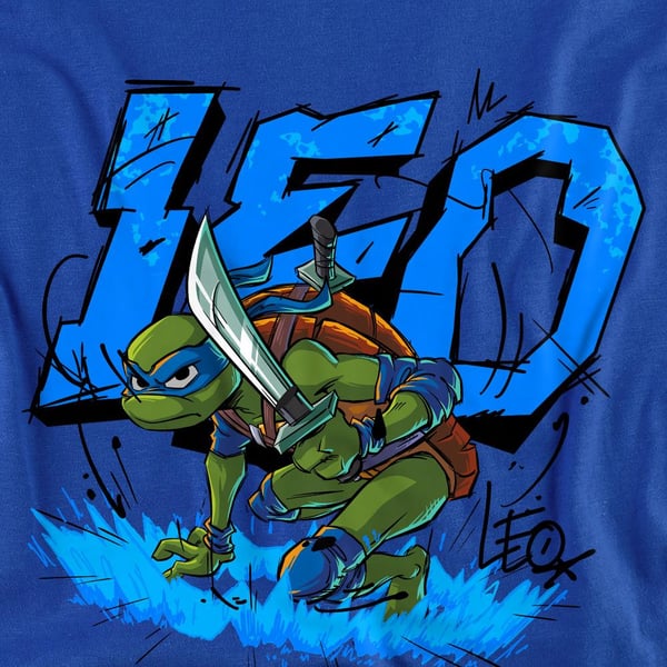 Tales of the Teenage Mutant Ninja Turtles Unisex Adult Groundbreaking Leonardo T-Shirt