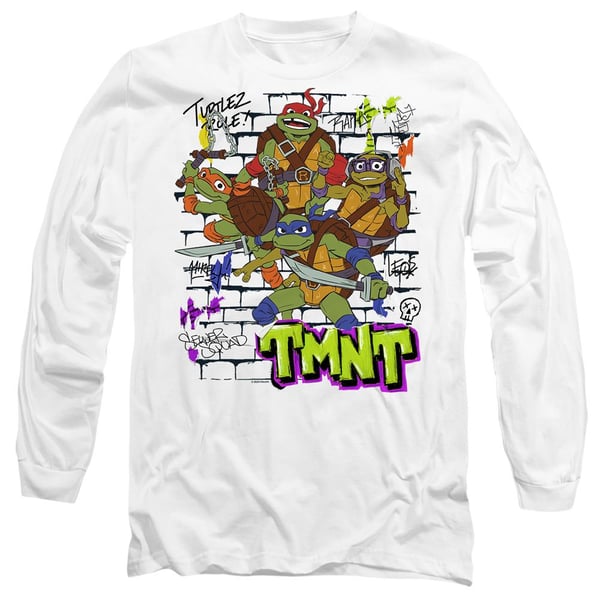 Tales of the Teenage Mutant Ninja Turtles Unisex Adult Brick Wall Poster T-Shirt