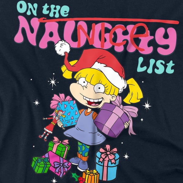 Rugrats Unisex Adult Naughty Angelica Christmas T-Shirt