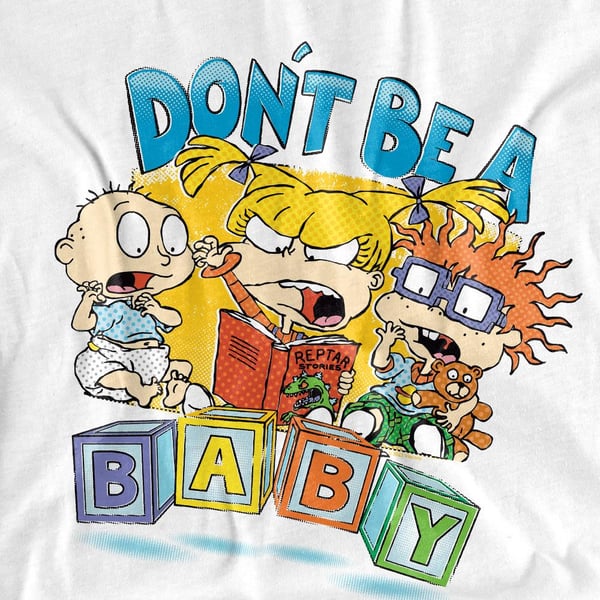 Rugrats Unisex Adult Don´t Be A Baby Blocks T-Shirt