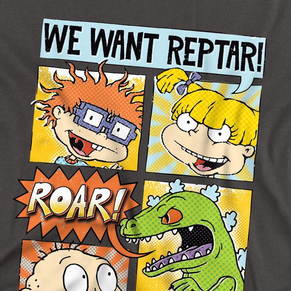 Rugrats Unisex Adult We Want Reptar! Comic T-Shirt