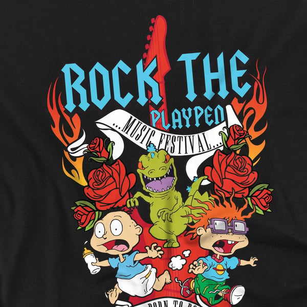 Rugrats Unisex Adult Rock The Playpen Music Festival T-Shirt