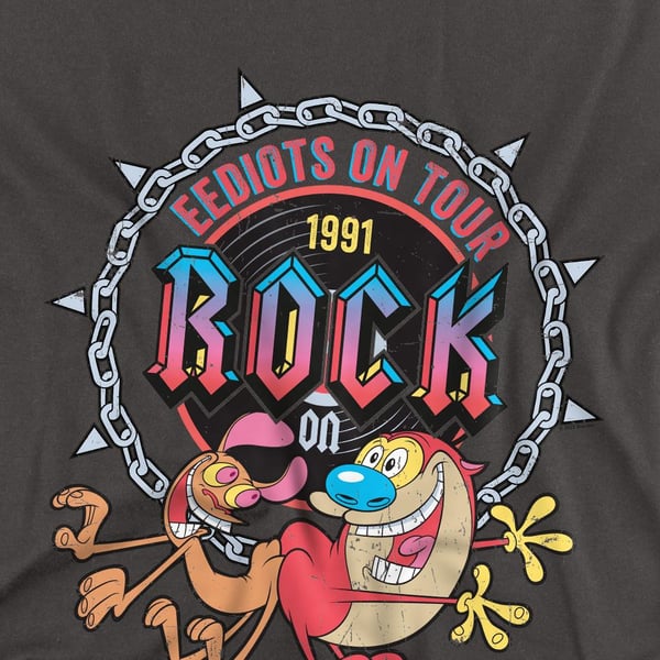Ren & Stimpy Unisex Adult Eediots On Tour T-Shirt