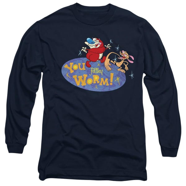 Ren & Stimpy Unisex Adult You Filthy Worm! T-Shirt