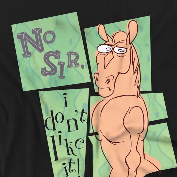 Ren & Stimpy Unisex Adult No Sir I Don´t Like It T-Shirt