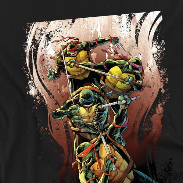 Teenage Mutant Ninja Turtles Unisex Adult Earthy Rainbow Warriors T-Shirt