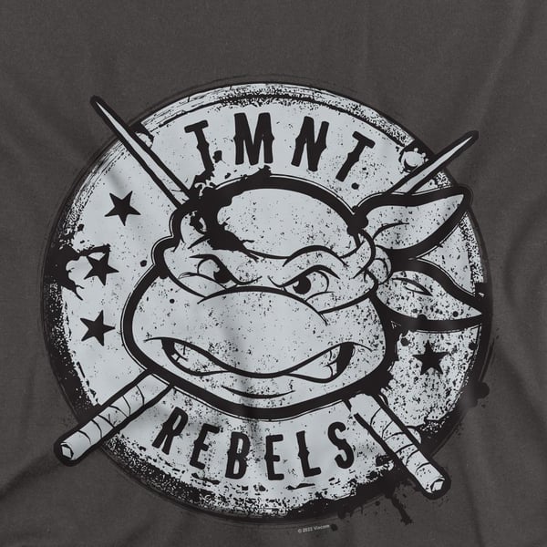 Teenage Mutant Ninja Turtles Unisex Adult Rebels Distressed Logo T-Shirt