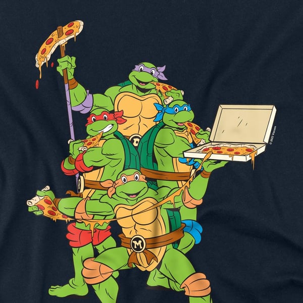 Teenage Mutant Ninja Turtles Unisex Adult Pizza Party T-Shirt
