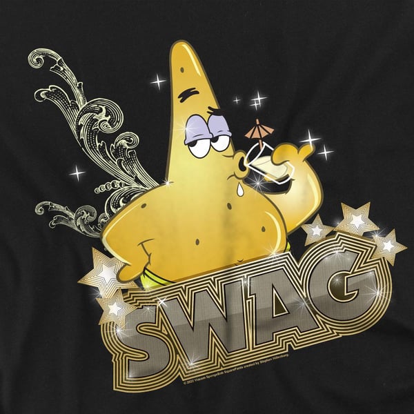 SpongeBob SquarePants Unisex Adult Patrick Has Swag T-Shirt