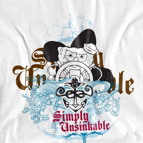 SpongeBob SquarePants Unisex Adult Simply Unsinkable T-Shirt