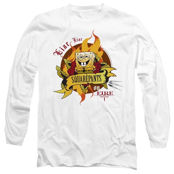 SpongeBob SquarePants Unisex Adult Liar Liar Pants On Fire T-Shirt