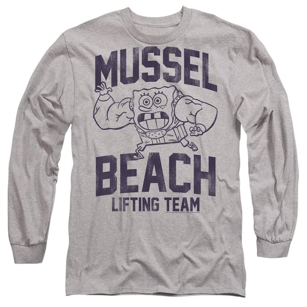 SpongeBob SquarePants Unisex Adult Mussle Beach Lifting Team T-Shirt