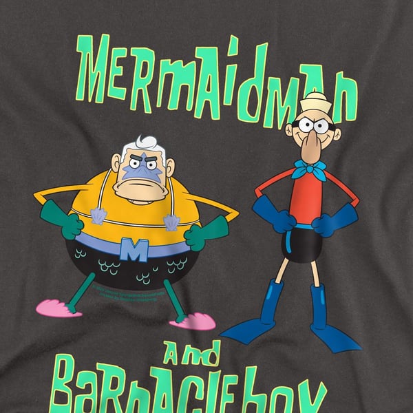 SpongeBob SquarePants Unisex Adult Mermaid Man & Barnacle Boy T-Shirt