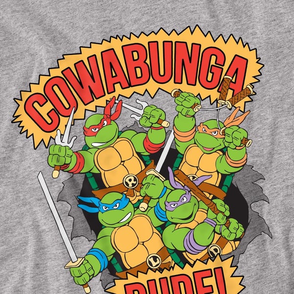 Teenage Mutant Ninja Turtles Unisex Adult Cowabunga Dude T-Shirt