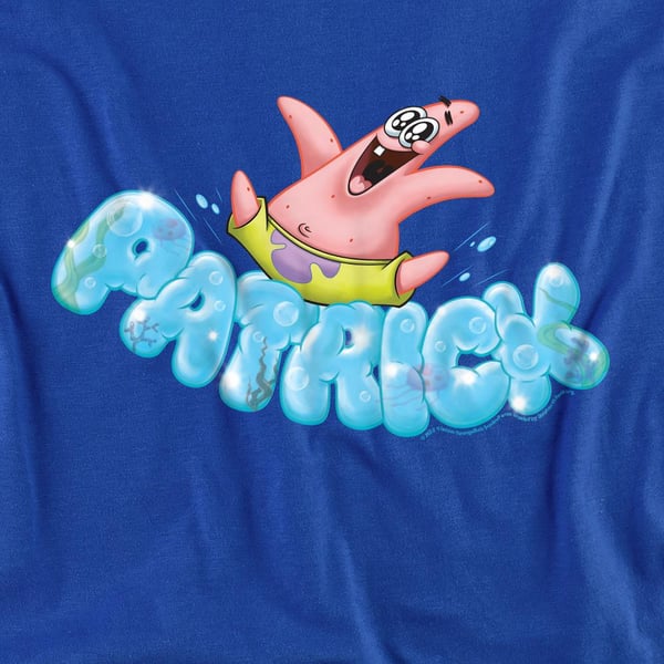 SpongeBob SquarePants Unisex Adult Happy Go Lucky Patrick Star T-Shirt