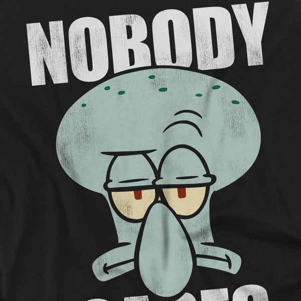 SpongeBob SquarePants Unisex Adult Nobody Cares Meme T-Shirt