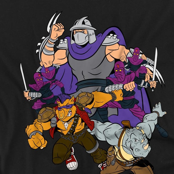 Teenage Mutant Ninja Turtles Unisex Adult Shredder And Foot Clan T-Shirt