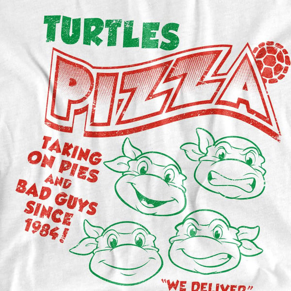 Teenage Mutant Ninja Turtles Unisex Adult Turtles Pizza T-Shirt