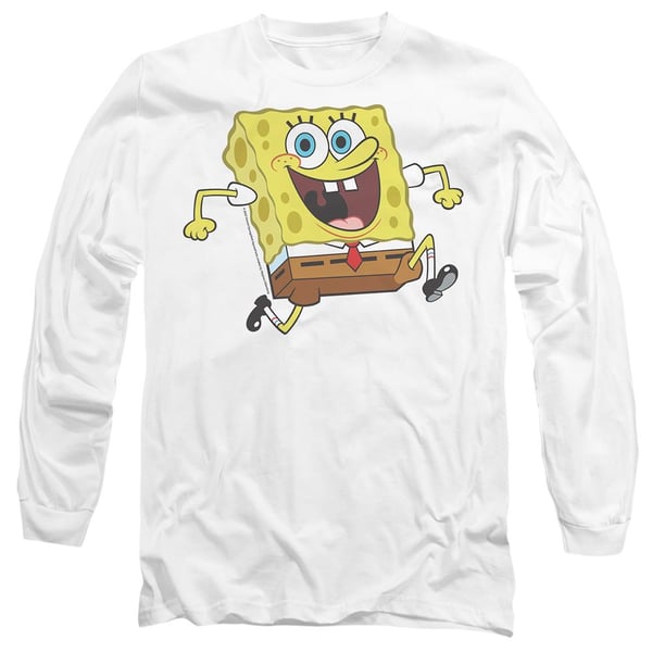 SpongeBob SquarePants Unisex Adult Happy Running T-Shirt