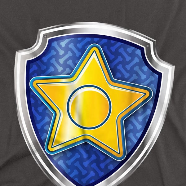 Paw Patrol Unisex Adult Chase Badge T-Shirt