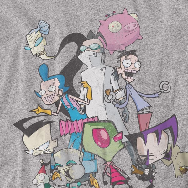 Invader Zim Unisex Adult Group Shot T-Shirt
