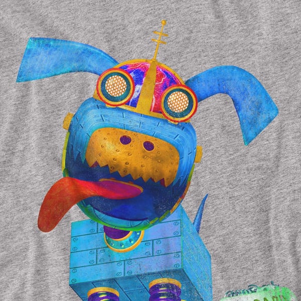 Jimmy Neutron Unisex Adult Goddard Neon T-Shirt