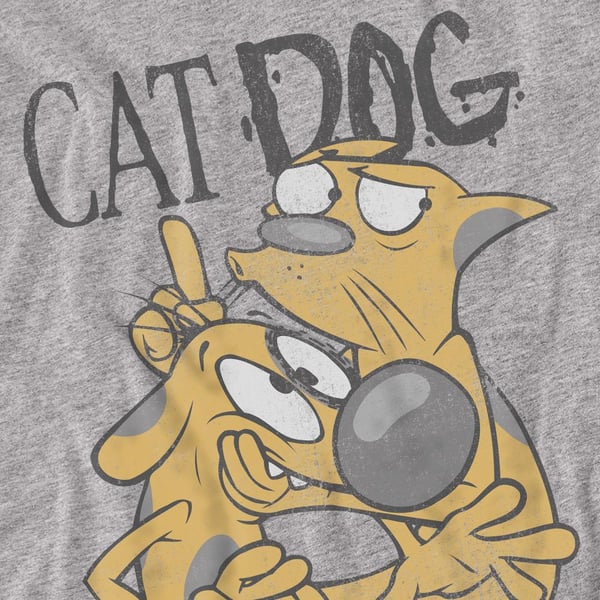 CatDog Unisex Adult Stuck Together T-Shirt