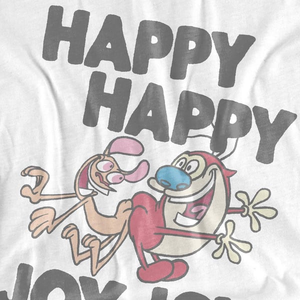 Ren & Stimpy Unisex Adult Happy Happy Joy Joy T-Shirt
