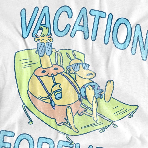 Rocko´s Modern Life Unisex Adult Vacation Forever T-Shirt