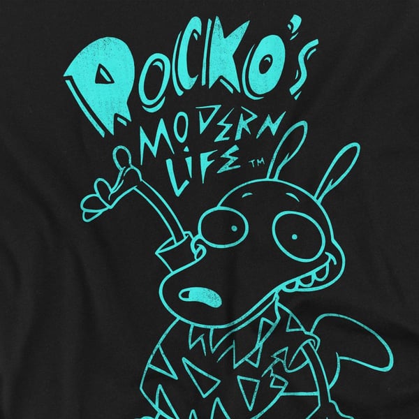 Rocko´s Modern Life Unisex Adult Neon T-Shirt