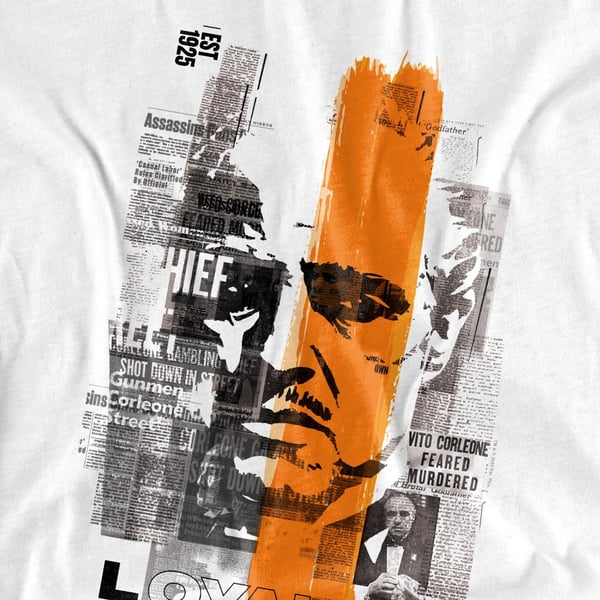 The Godfather Unisex Adult Don Vito Corleone Newspaper Strip T-Shirt