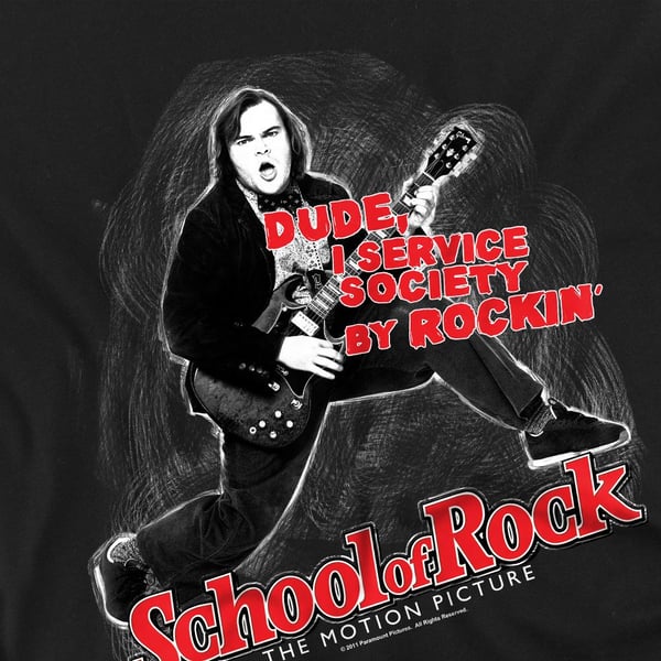 School of Rock Unisex Adult Rockin T-Shirt