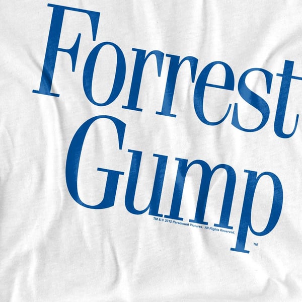 Forrest Gump Unisex Aikuisten Logo T-paita