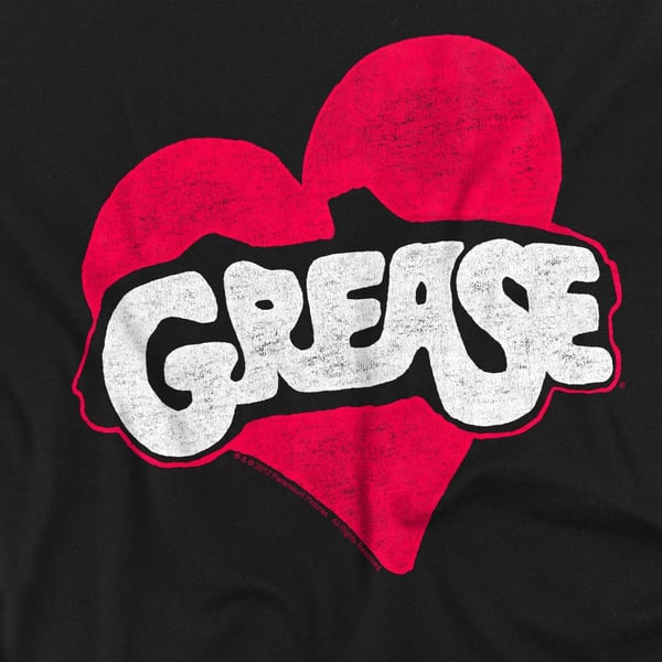 Grease Unisex Adult Heart T-Shirt