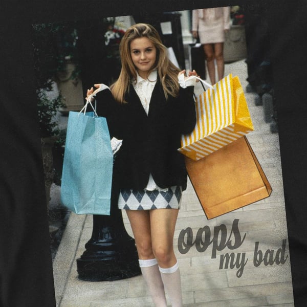 Clueless Unisex aikuisten Oops My Bad T-paita